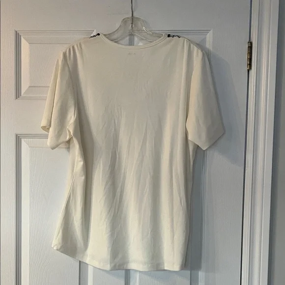 4/$20 Alia Cream Tee with Intricate Black Design - Picture 4 of 4